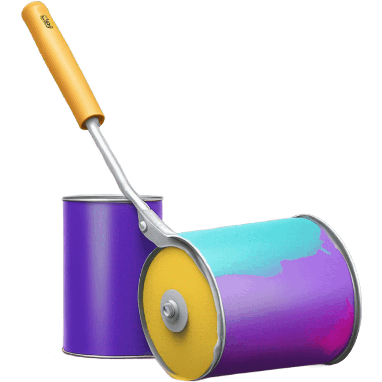 paint roller and paint can emoji