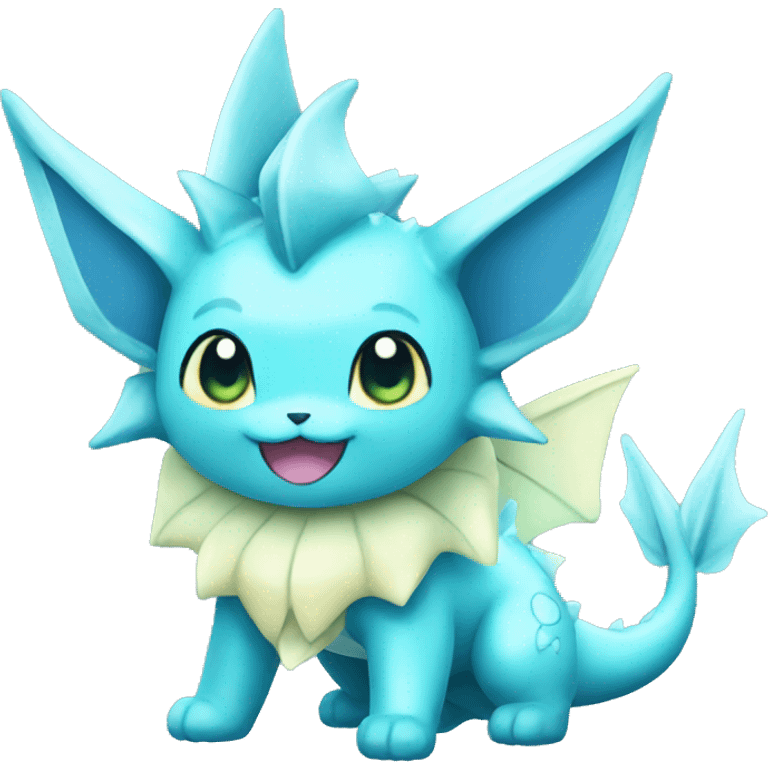 Kawaii Vaporeon full body emoji