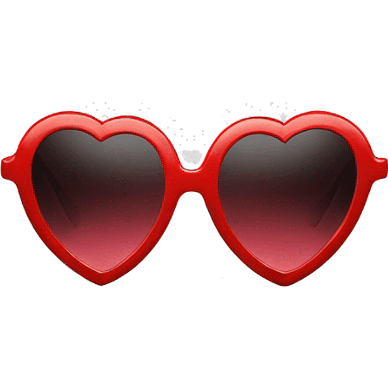 red heart shaped sunglasses  emoji