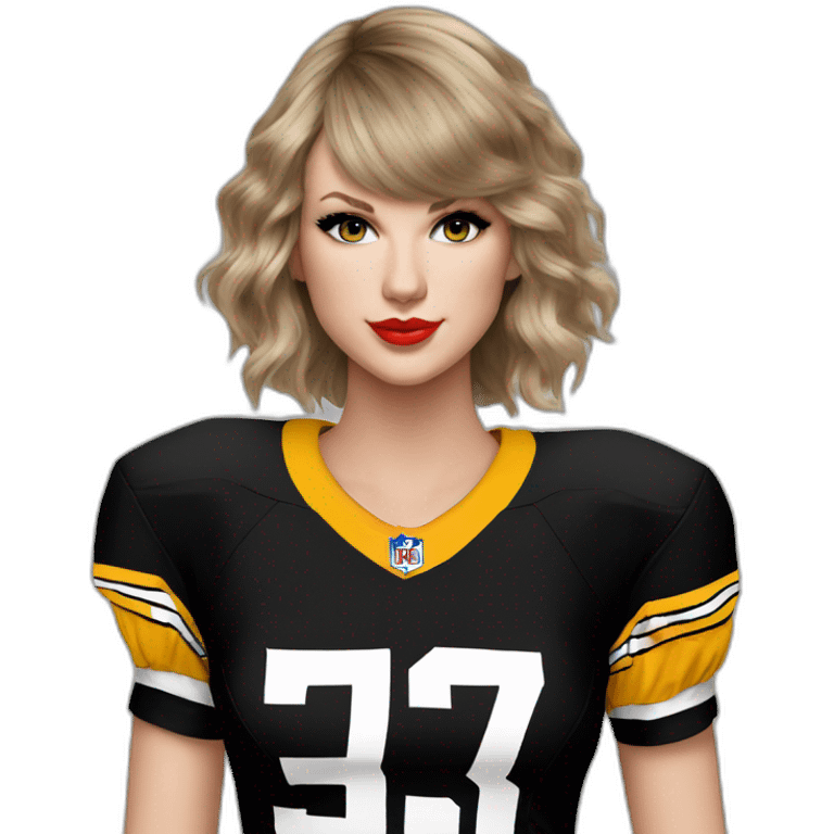 taylor-swift-in-nfl-steelers-jersey emoji