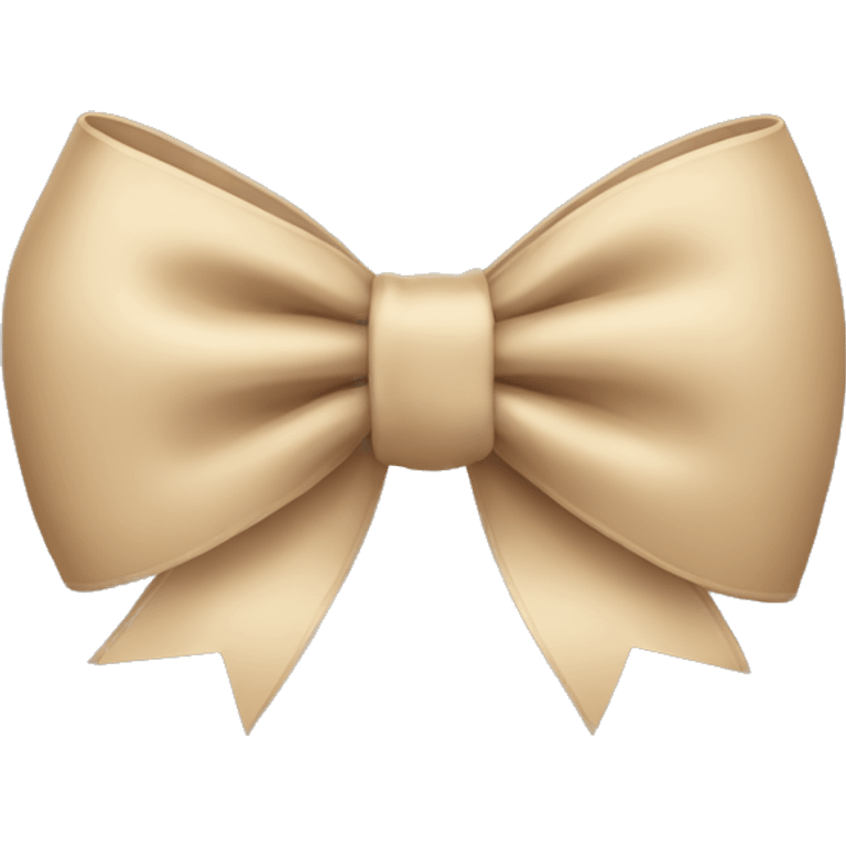 beige bow emoji