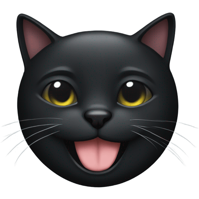 Smug Black cat emoji