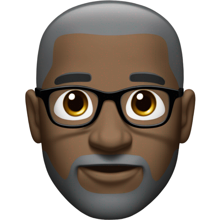 deon sanders with small round face and suit and glasses and buzz cut and small black eyes and small gray bearded and small black eyes and wrinkled forehead emoji