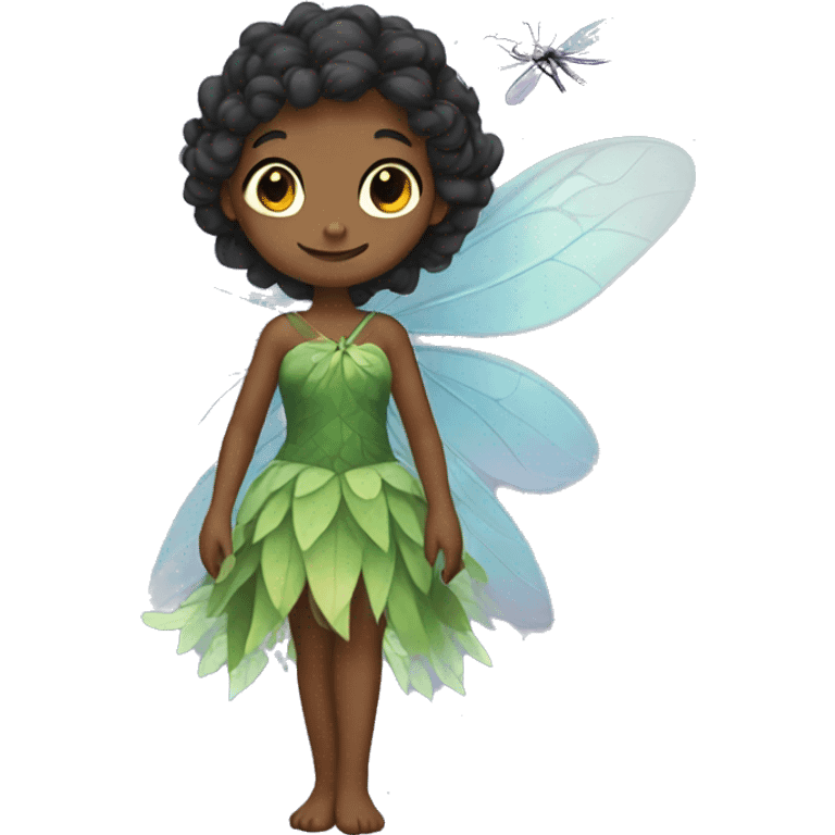 Fairy with a dragonfly dress emoji