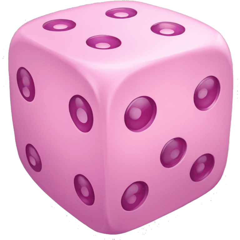 pastel pink dice two realistic emoji