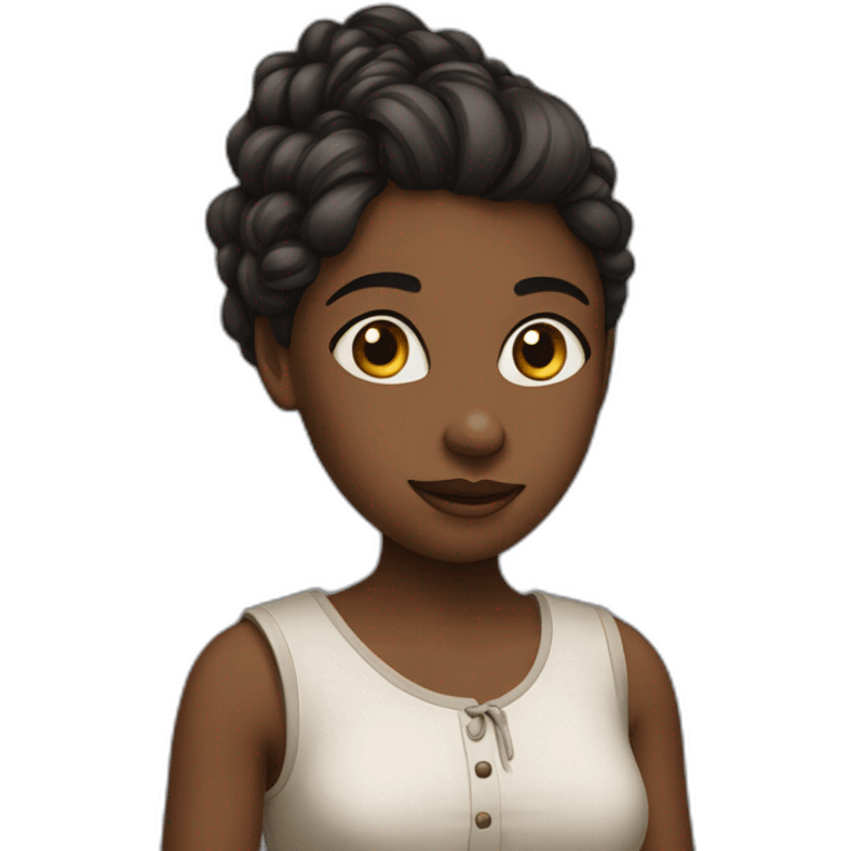 Jeune fille métisse  emoji