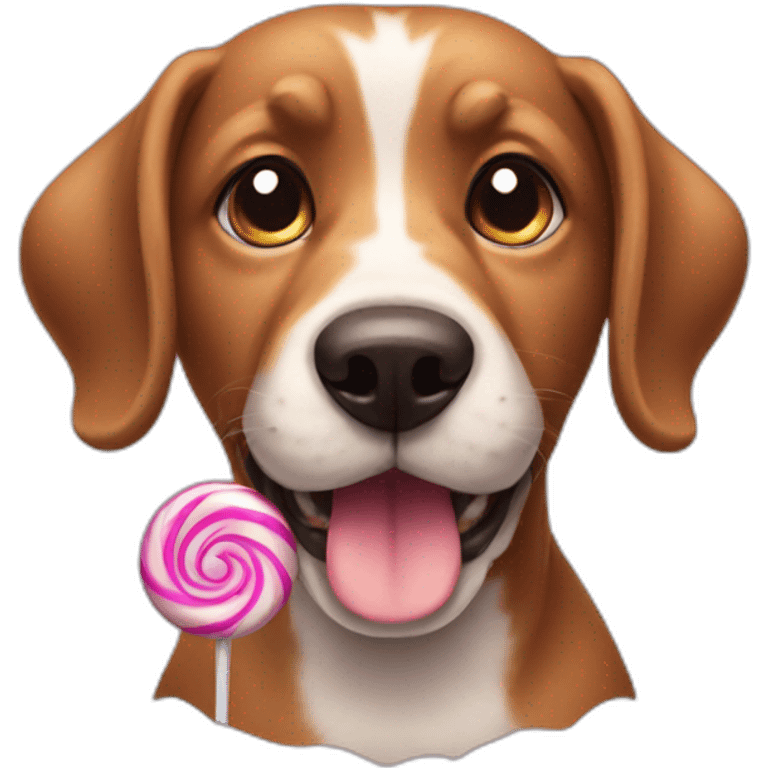 Dog with candy emoji