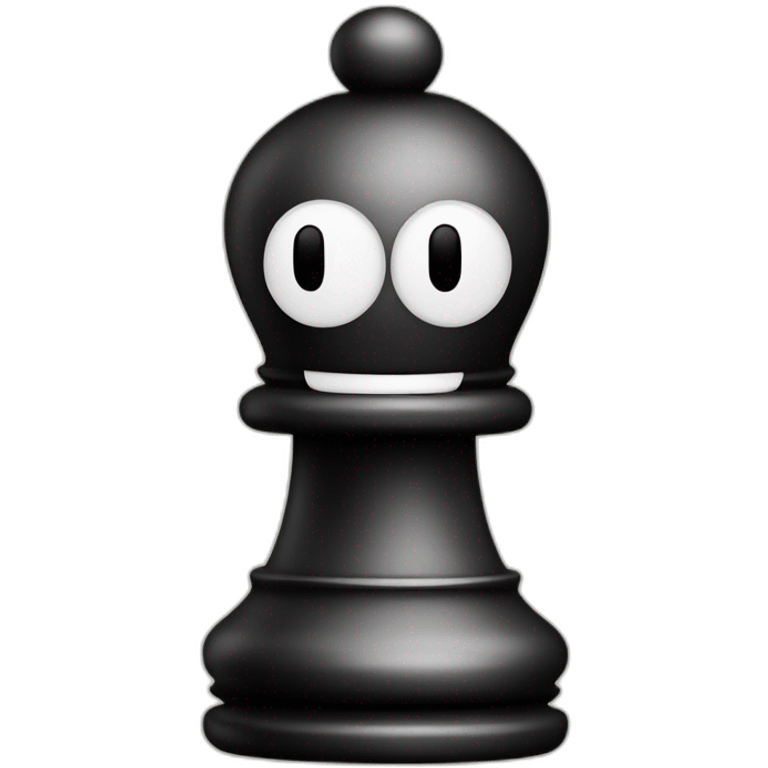 Chess pawn with smiley face emoji