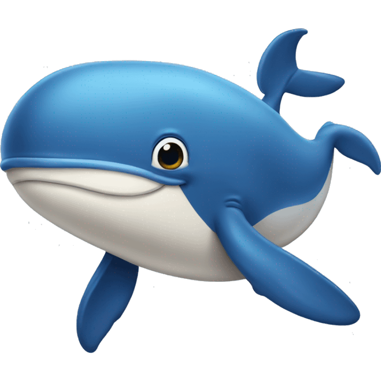 Cute blue whale  emoji