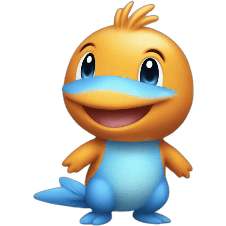 Mudkip smiling emoji