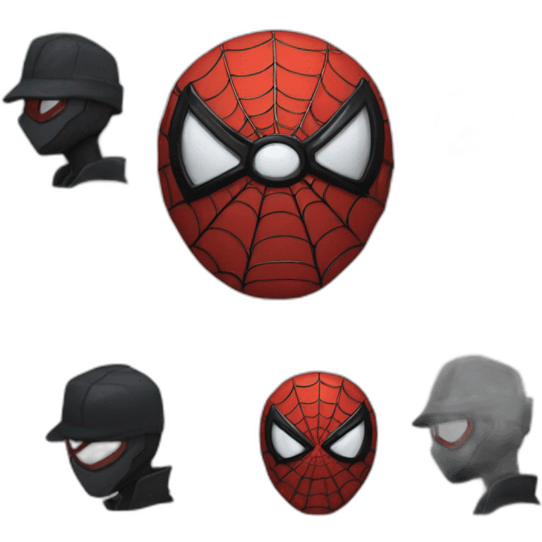 Pokémon Spiderman noir emoji