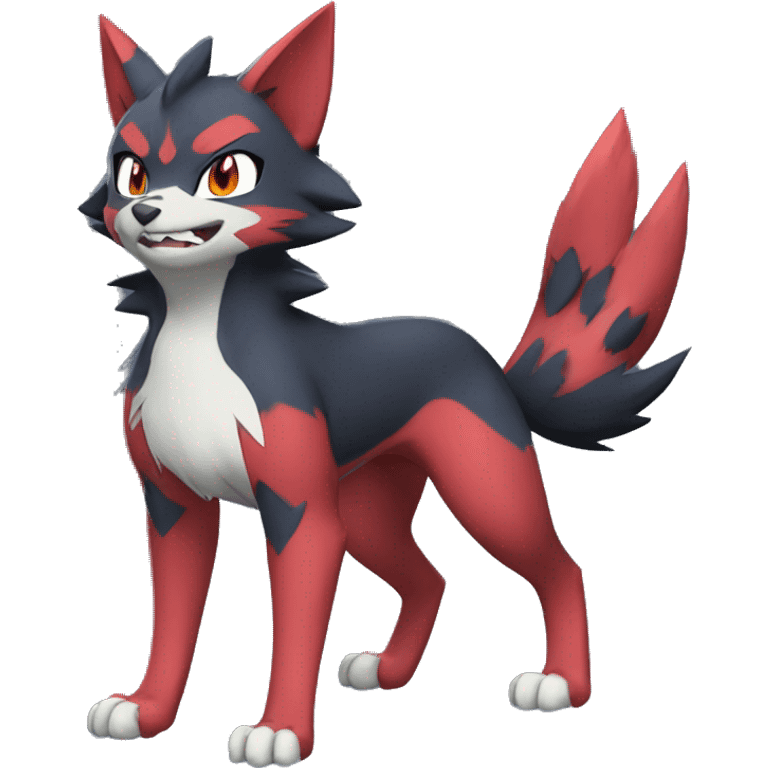 Litten-Zorua-Nargacuga-Sergal-Fakemon-hybrid full body emoji