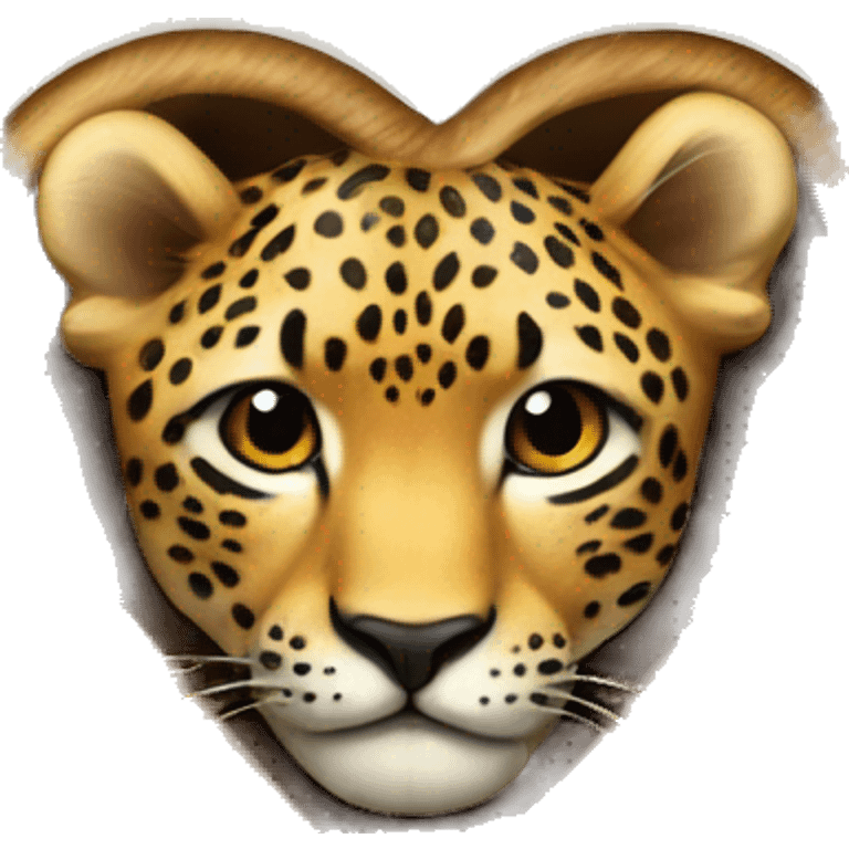 Corazón con estampado de leopardo  emoji