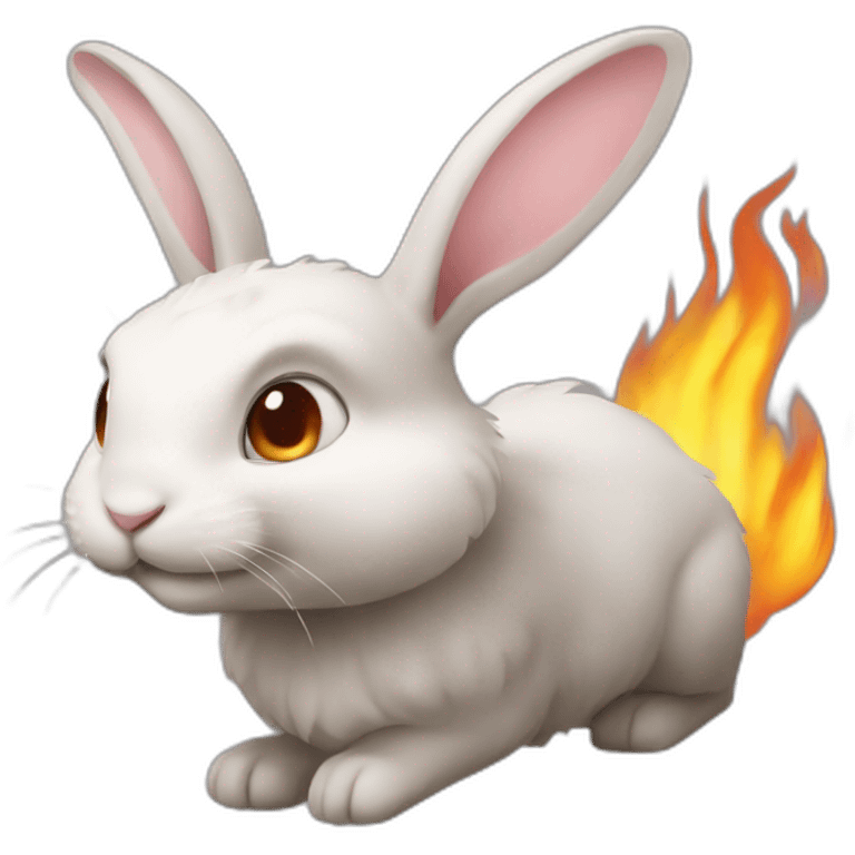 Rabbit flamme emoji