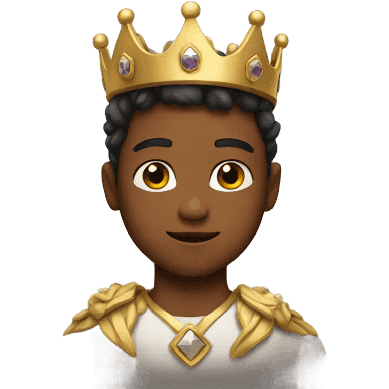 Strong boy with crown emoji