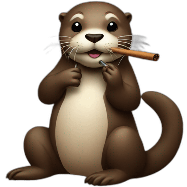 otter smoking a cigar emoji