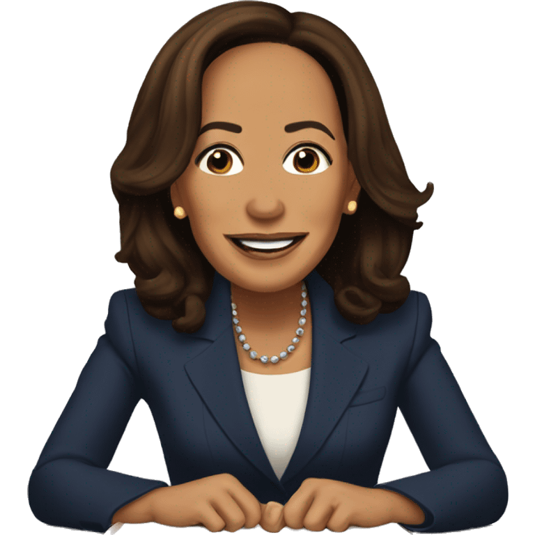 Kamala Harris giving a beautiful speech  emoji