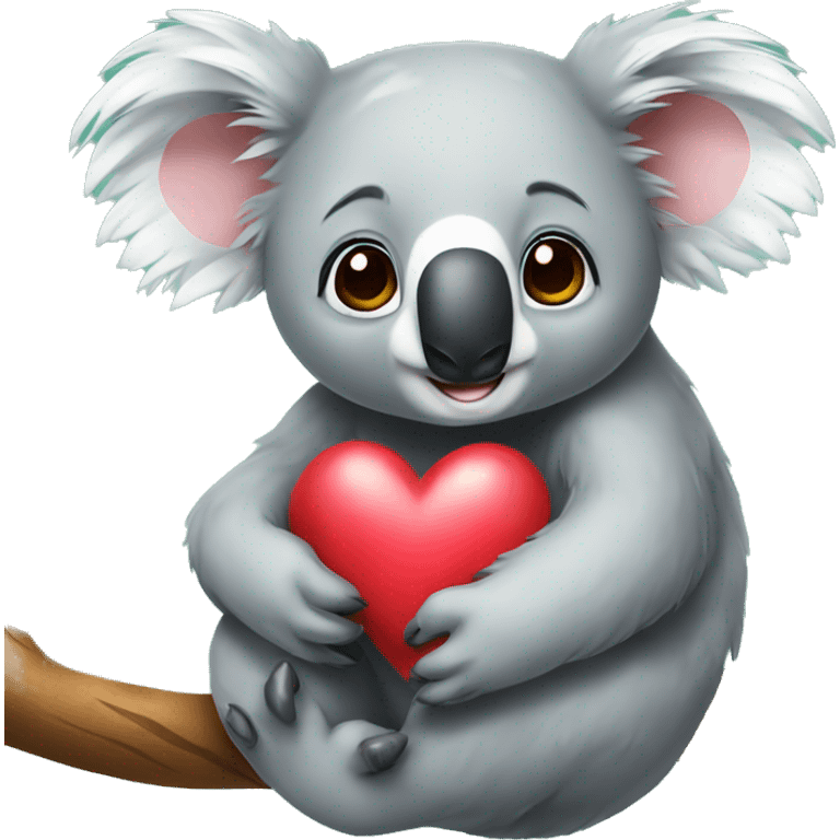 Koala in love emoji