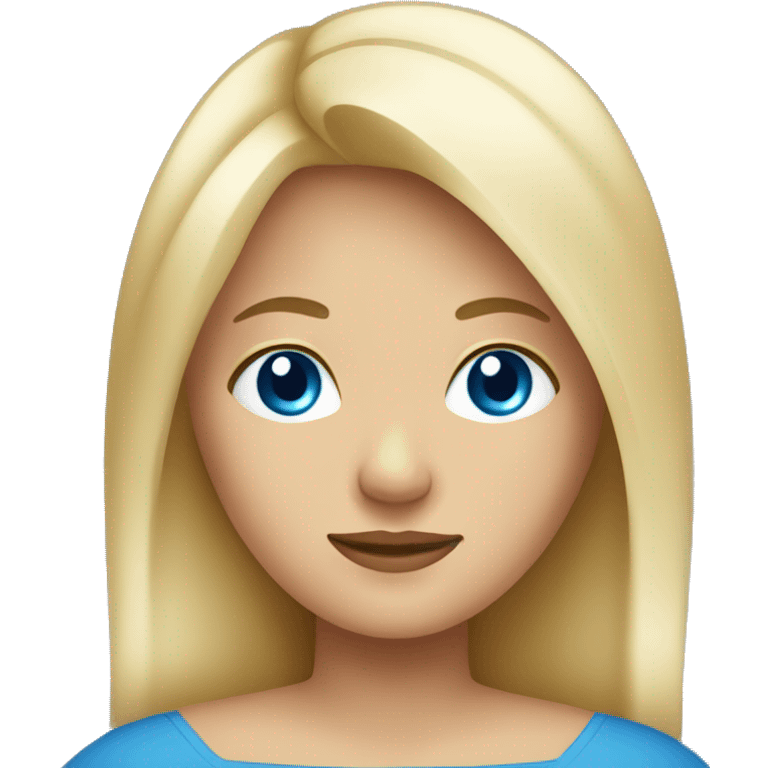 Blonde lady with blue eyes, straight hair with arms crossed as an X shape  emoji