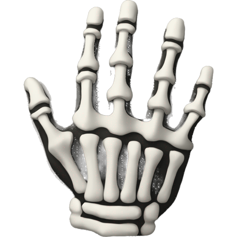 Skeleton hand in rock  emoji