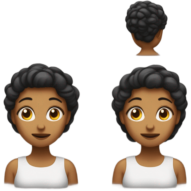 mujer peli negra enfadada emoji