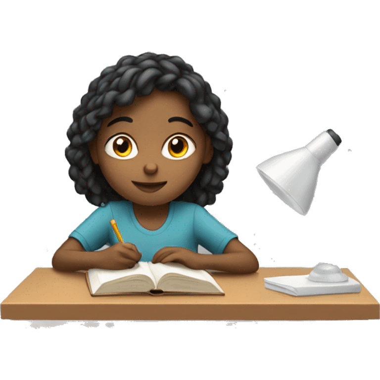 Girl studying emoji