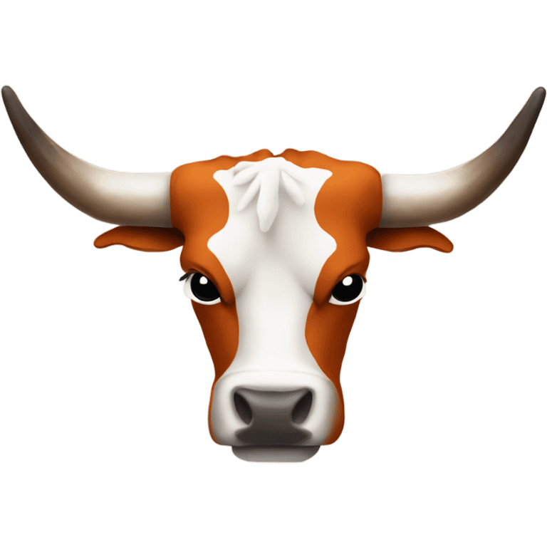 Longhorn with burnt orange t shirt saying hookem emoji