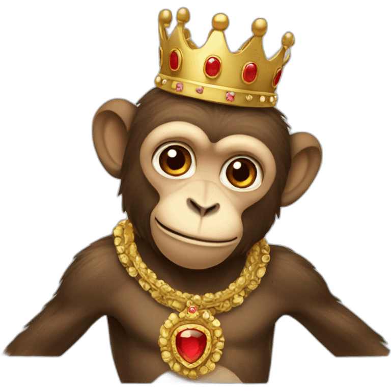 Monkey with crown emoji