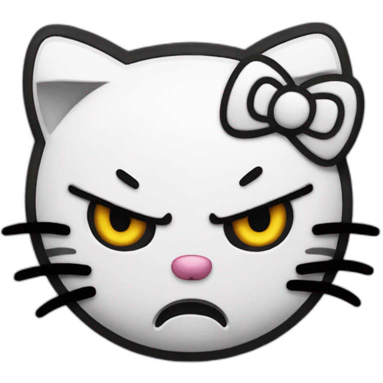 Angry hello kitty emoji