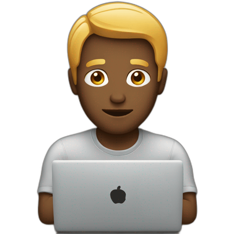 man behind laptop emoji