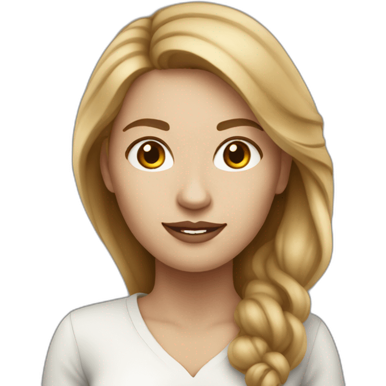 white-skinned woman with light brown hair entrepreneur emoji