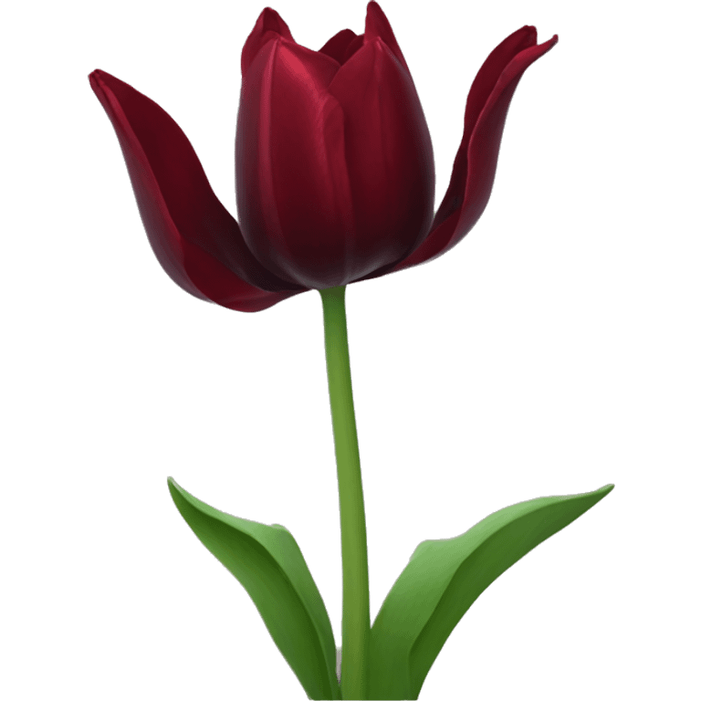 Dark red tulip emoji