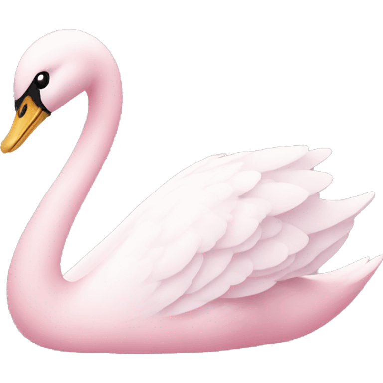 pastel pink swan emoji