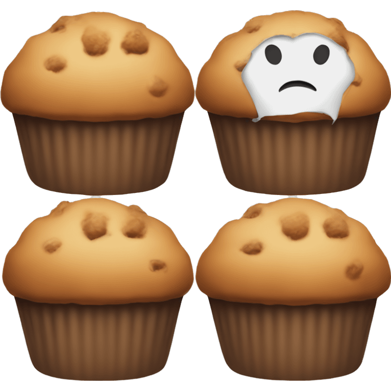 muffin without face emoji