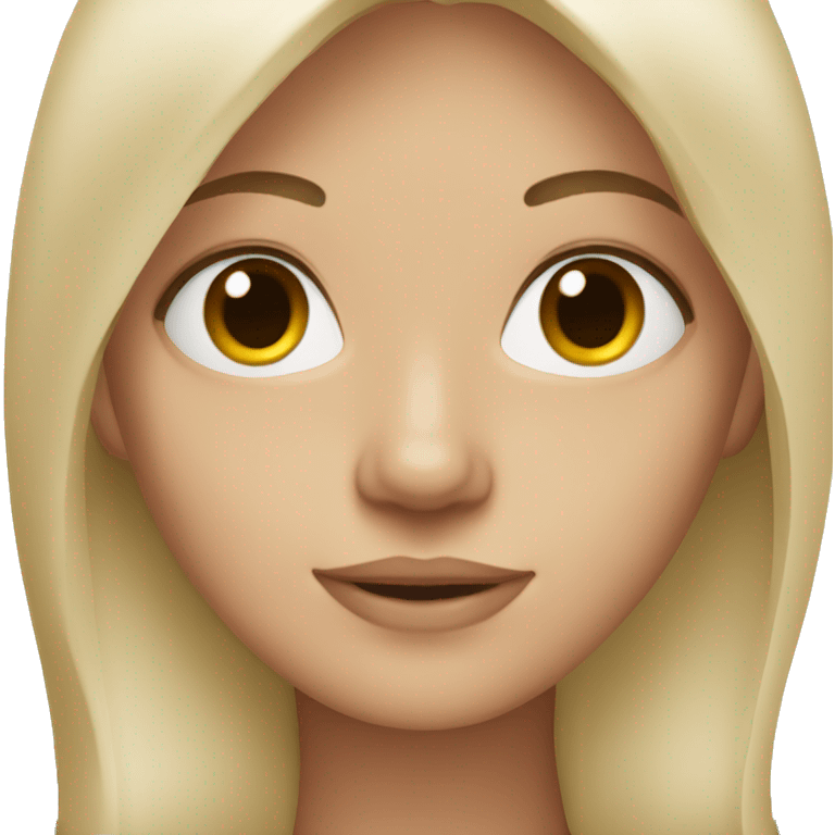 white girl with beige hair emoji