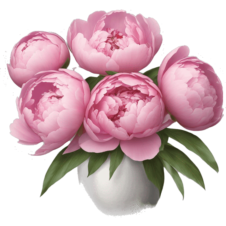 peonies ￼ emoji