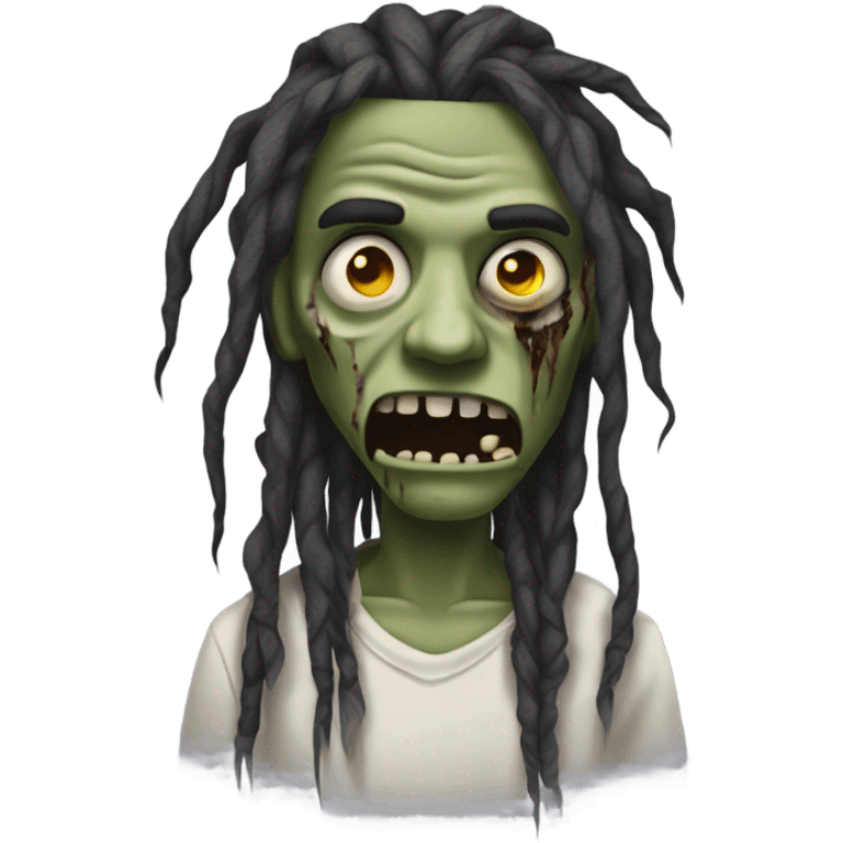 Zombie with dreads emoji