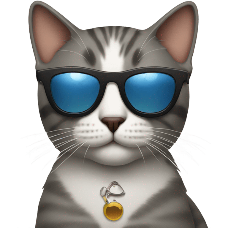 Cat with sunglasses emoji