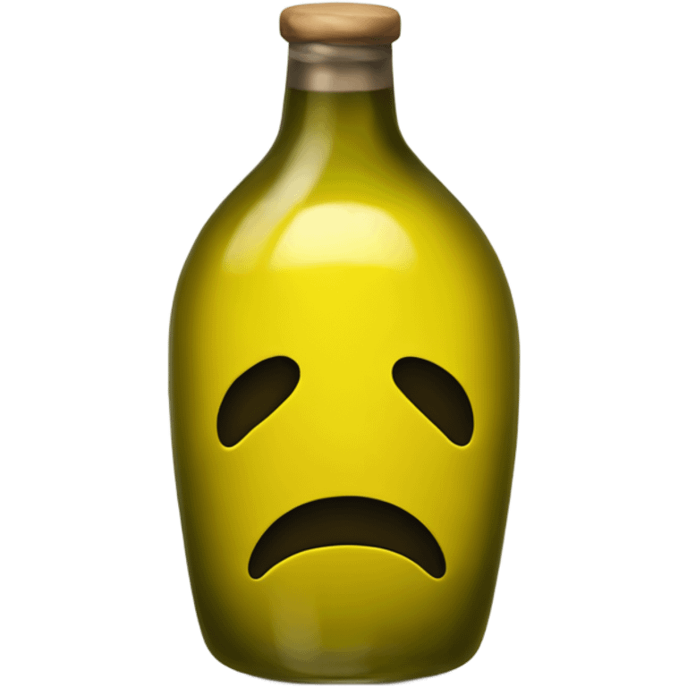 Vile of yellow olive oil. No face. emoji