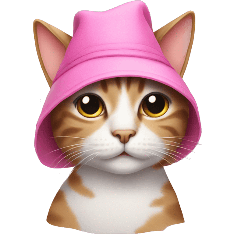 Cat with pink hat emoji