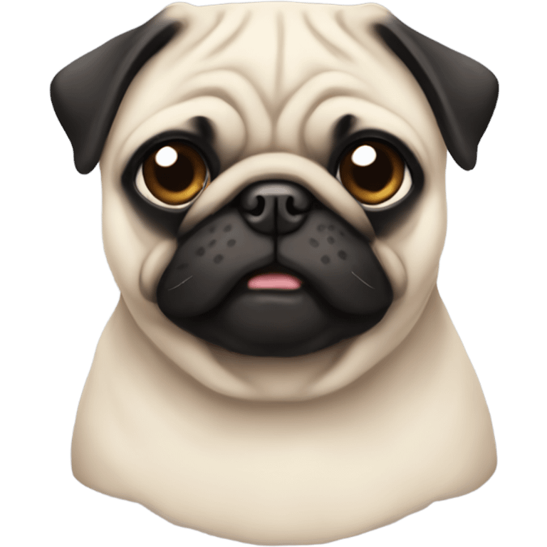 a cute and aesthetic pug emoji