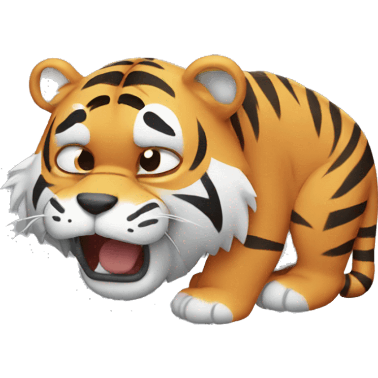 a tiger that is sad and crying emoji