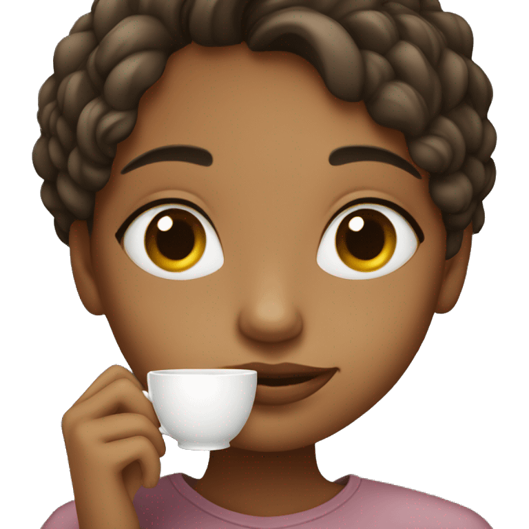 girl with tea emoji