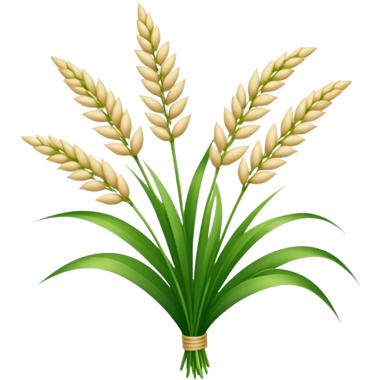 bouquet Saccharum Grass flower, stem, leaf emoji