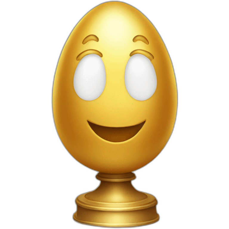 smiling golden egg on a pedestal emoji