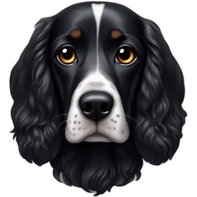 Chien cocker anglais noir emoji