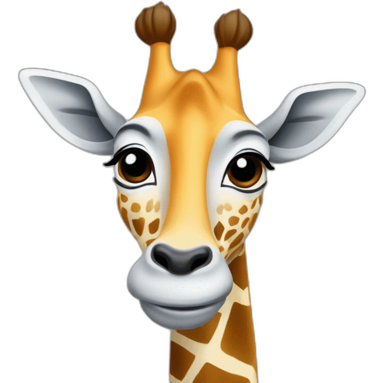 Girafe Nimbus Éphémère Saphir Quadrillage emoji