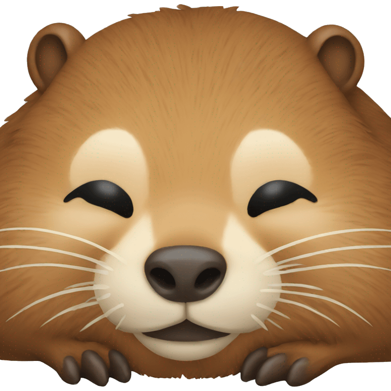 beaver sleeping emoji