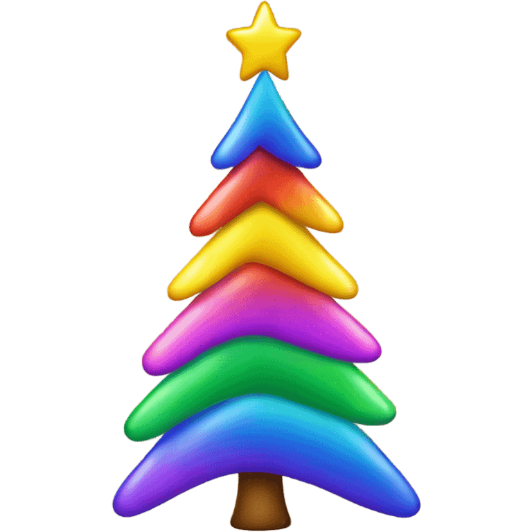 rainbow christmas tree emoji