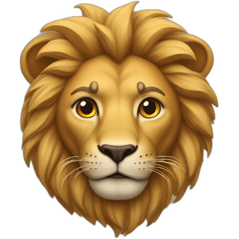 Un humain avec une tête de lion emoji